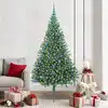 Image de Sapin De Noël Artificiel Pré-éclairé Vert 210 Cm Pvc Vidaxl