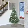 Image de Sapin De Noël Artificiel Pré-éclairé Vert 240 Cm Pvc Vidaxl