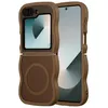 Image de Coque adapté à Samsung Galaxy Z Flip 6/Samsung Galaxy Z Flip 7 FE - Selencia Coque arrière Wavy avec MagSafe - Mocha Brown