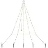 Image de Arbre De Noël Led Avec Piquets Au Sol Blanc Chaud 182 Cm Métal Vidaxl