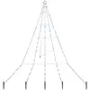 Image de Arbre De Noël Led Avec Piquets Au Sol Blanc Froid 182 Cm Métal Vidaxl