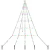 Image de Arbre De Noël Led Avec Piquets Au Sol Multicolore 182 Cm Métal Vidaxl