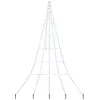 Image de Arbre De Noël Led Avec Piquets Au Sol Blanc Froid 306 Cm Métal Vidaxl