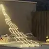 Image de Arbre De Noël Led Avec Piquets Au Sol Blanc Chaud 511 Cm Métal Vidaxl