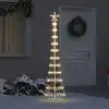 Image de Arbre De Noël Led Blanc Chaud 190 Cm Métal Vidaxl