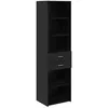 Image de Armoire haute en bois dingénierie - vidaXL - Chêne noir - 50x425x185 cm - Avec tiroir - Poids maximal 60 kg