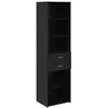 Image de Vidaxl haut armoire chêne noir 50 x 42,5 x 185 cm bois d'ingénierie