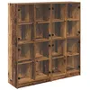Image de Buffet haut en bois dingénierie - vidaXL - 136x37x142 cm - Bois ancien - 8 portes - Grande capacité - Design moderne