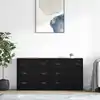 Image de Buffets 2 Pcs Chêne Noir 70 X 35,5 X 67,5 Cm Bois D'ingénierie Vidaxl