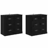 Image de Vidaxl buffets 2 pcs chêne noir 70 x 35,5 x 67,5 cm bois d'ingénierie