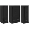 Image de Vidaxl haut armoire 3 pc chêne noir 132 x 35,5 x 103,5 cm
