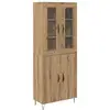 Image de Vidaxl haut armoire chêne artisanal 69,5 x 34 x 180 cm