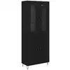 Image de Vidaxl haut armoire chêne blanc et noir 69,5 x 34 x 180 cm