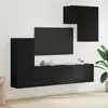 Image de Unité Murale De Tv 5 Pcs Chêne Noir Bois D'ingénierie Vidaxl