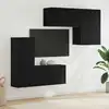 Image de Unité Murale De Tv 5 Pcs Chêne Noir Bois D'ingénierie Vidaxl
