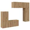 Image de Vidaxl unité murale de tv 5 pc chêne artisanal bois d'ingénierie