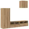 Image de Vidaxl meubles tv muraux 4 pc chêne artisanal bois d'ingénierie