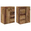 Image de Vidaxl buffets avec tiroir corona 2 pcs bois ancien 59 x 39 x 80 cm