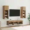 Image de Meubles Tv Muraux 5 Pcs Chêne Noir Bois D'ingénierie Vidaxl