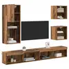 Image de Vidaxl unités murales tv avec led 5 pcs bois ancien bois d'ingénierie