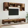 Image de Unités Murales Tv Avec Led 6 Pcs Bois Ancien Bois D'ingénierie Vidaxl