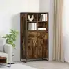 Image de Buffet Chêne Fumé 81 X 36 X 150.5 Cm Bois D'ingénierie Vidaxl