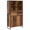 Image de Vidaxl buffet 2 pcs bois ancien 81 x 36 x 150.5 cm bois d'ingénierie
