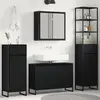Image de Ensemble De Mobilier De Salle De Bain Avec Tiroir Chêne Noir Vidaxl