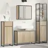 Image de Ensemble De Mobilier De Salle De Bain Avec Tiroir Chêne Sonoma Vidaxl