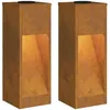 Image de Lampadaire solaire LED - vidaXL - Galvanisé - 18x18x50 cm - Blanc chaud - Solaire - Autoportant - Utilisation extérieure