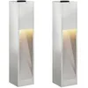 Image de Lampadaire solaire LED - vidaXL - Galvanisé - 18x18x80 cm - Blanc chaud - Solaire - Autoportant