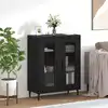 Image de Buffet Chêne Noir 69,5 X 34 X 90 Cm Bois D'ingénierie Vidaxl