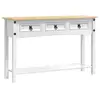 Image de Vidaxl table d'appoint corona blanc 114 x 34,5 x 73 cm pin massif