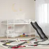 Image de Lit Superposé Pour Enfants Avec Toboggan Blanc Et Anthracite Vidaxl