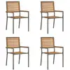 Image de Vidaxl chaises empilables de jardin 4 pcs marron et gris