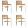 Image de Vidaxl chaises empilables de jardin 4 pcs marron et beige