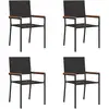 Image de Vidaxl chaises empilables de jardin 4 pcs noir et marron
