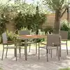 Image de Chaises Empilables De Jardin 4 Pcs Gris Et Marron Vidaxl