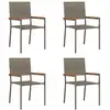 Image de Vidaxl chaises empilables de jardin 4 pcs gris et marron