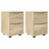 Image de Vidaxl tables de chevet 2 pcs chêne sonoma 30,5 x 30 x 43 cm