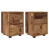 Image de Vidaxl tables de chevet 2 pcs bois ancien 30,5 x 30 x 43 cm