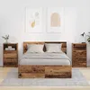 Image de Table de chevet - VIDAXL - Lot de 2 - Bois ancien - 1 tiroir - 40 x 30 x 67 cm
