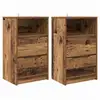 Image de Vidaxl tables de chevet avec tiroir 2 pcs bois ancien 40 x 30 x 467 cm