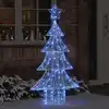 Image de Sapin De Noël Avec 160 Led Bleu 150 Cm Acrylique Vidaxl