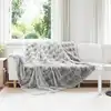 Image de Couverture Antidérapante En Fausse De Lapin Olite 4 Pc Gris Vidaxl