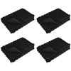Image de Vidaxl couverture antidérapante en fausse de lapin olite 4 pcs noir