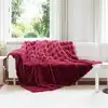 Image de Couverture Antidérapante En Fausse De Lapin Olite 4 Pc Bordeaux Vidaxl
