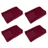 Image de Vidaxl couverture antidérapante en fausse de lapin olite 4 pcs