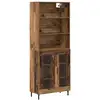 Image de Vidaxl haut armoire 2 pc bois ancien 69,5 x 32,5 x 180 cm