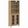 Image de Vidaxl haut armoire ch  ne artisanal 69,5 x 34 x 180 cm